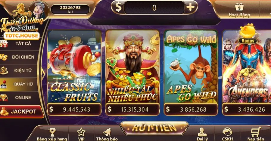 Người chơi trúng thưởng lớn tại máy đánh bạc 123b game